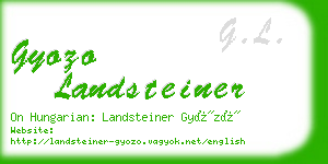 gyozo landsteiner business card